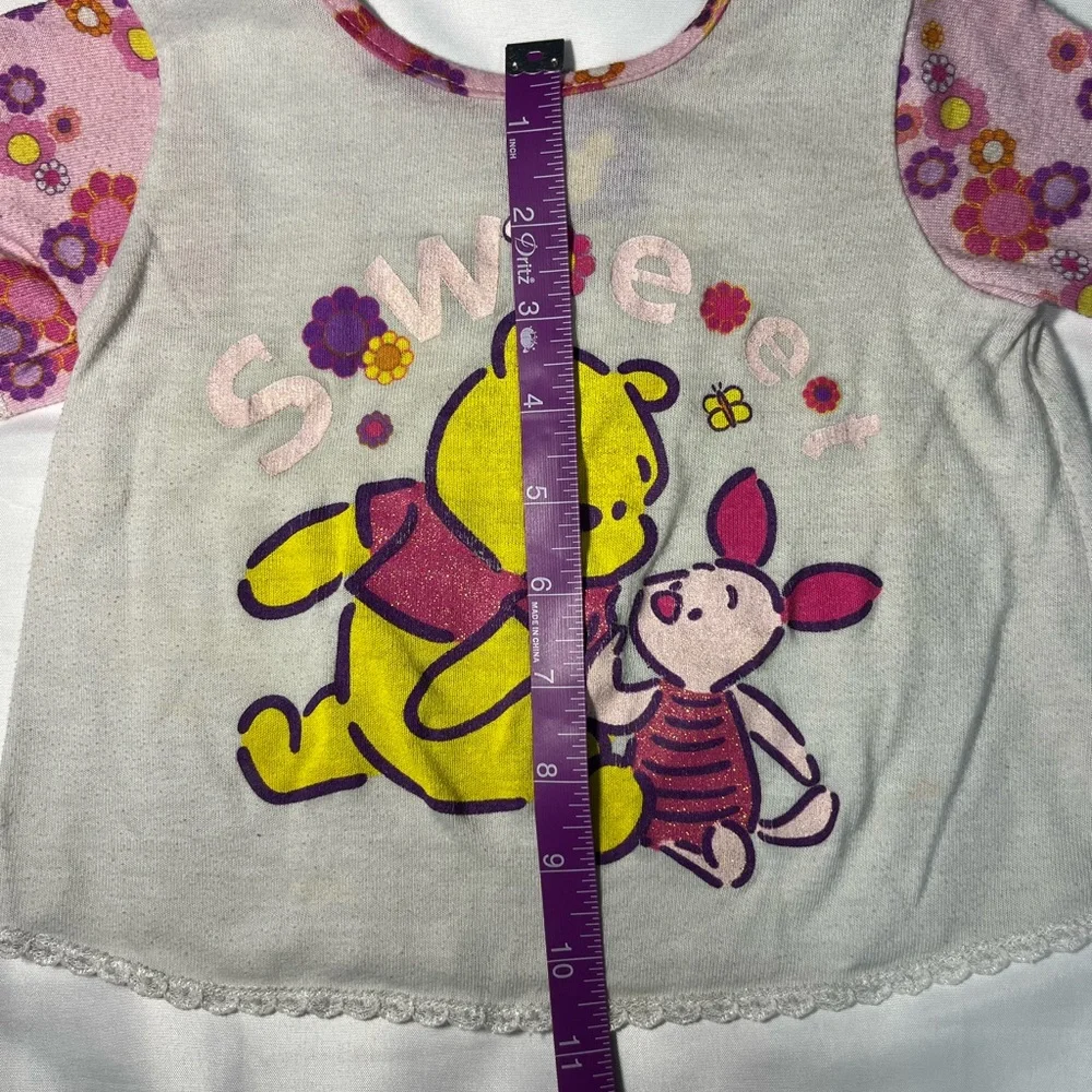 Vintage Disney Winnie the Pooh Piglet PJ Top 2T Sweet Graphic Shirt Toddler‎
